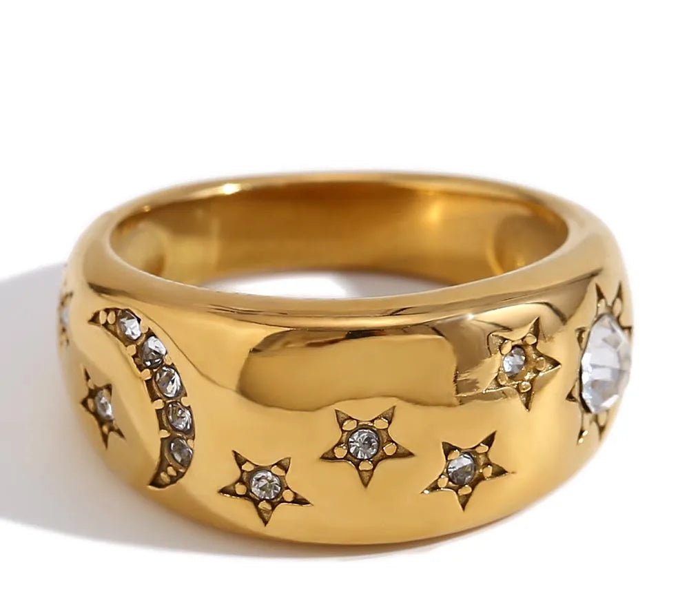 Moon Halo Cocktail Ring