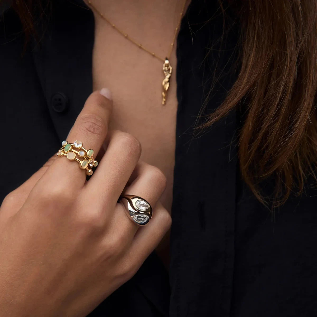 Double Halo Luxe Ring
