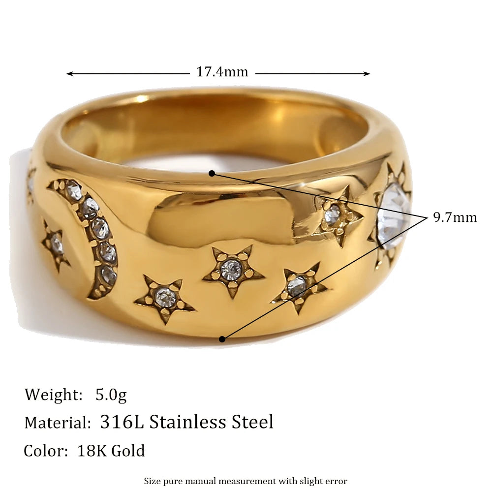 Moon Halo Cocktail Ring